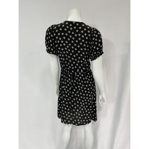Faithfull The Brand 'Albertina' Black Crepe Mini Dress Size M