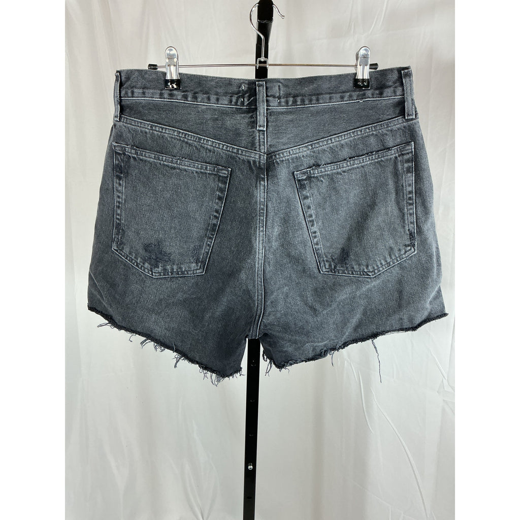 Agolde 'Riley' Black Cotton Short Size 31