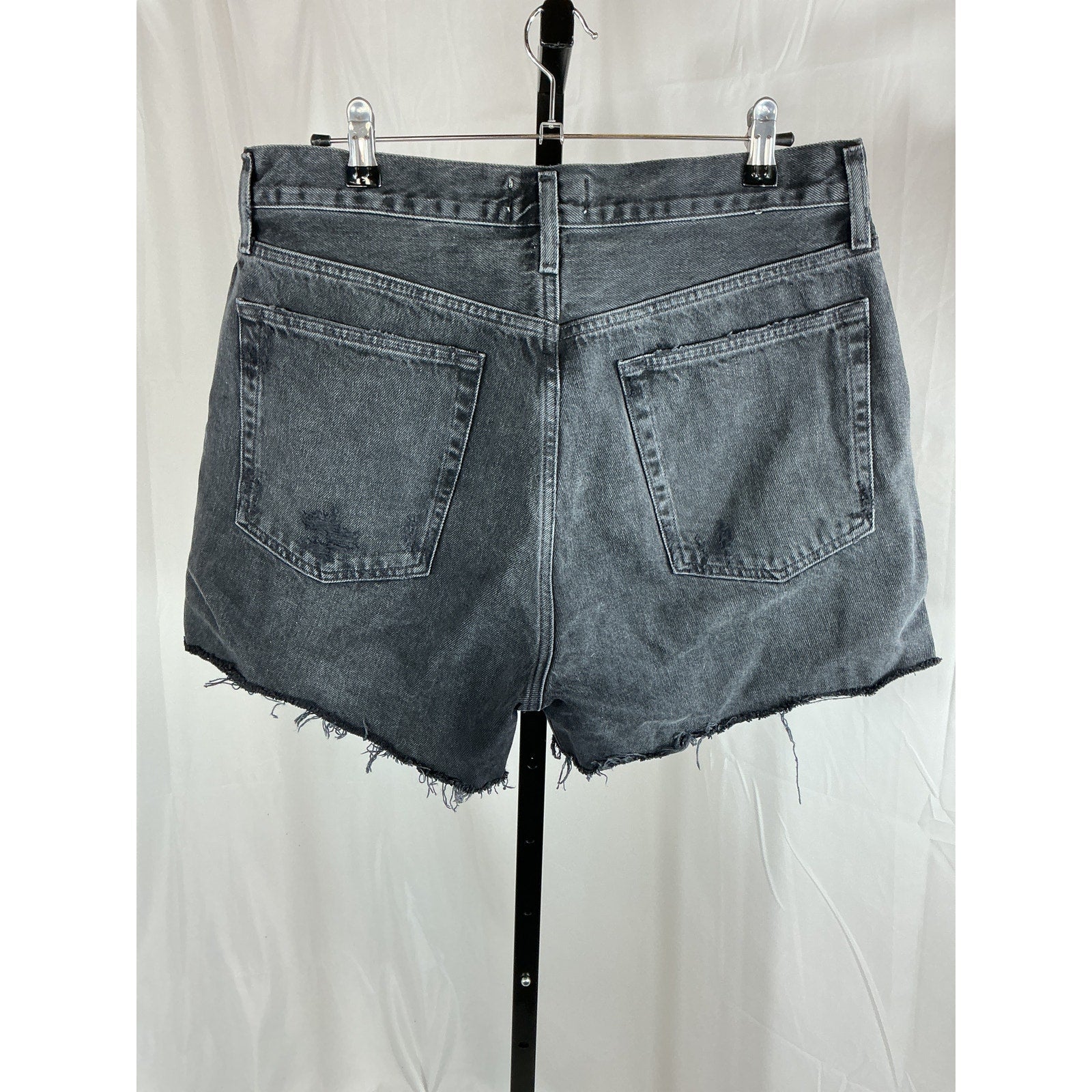 Agolde 'Riley' Black Cotton Short Size 31