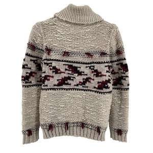 Isabel Marant Intarsia Ecru Thylane Cardigan Size EU 36 / US 4