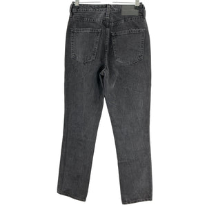Grlfrnd High Rise Straight Crop Black Karolina Denim Jeans Size 24