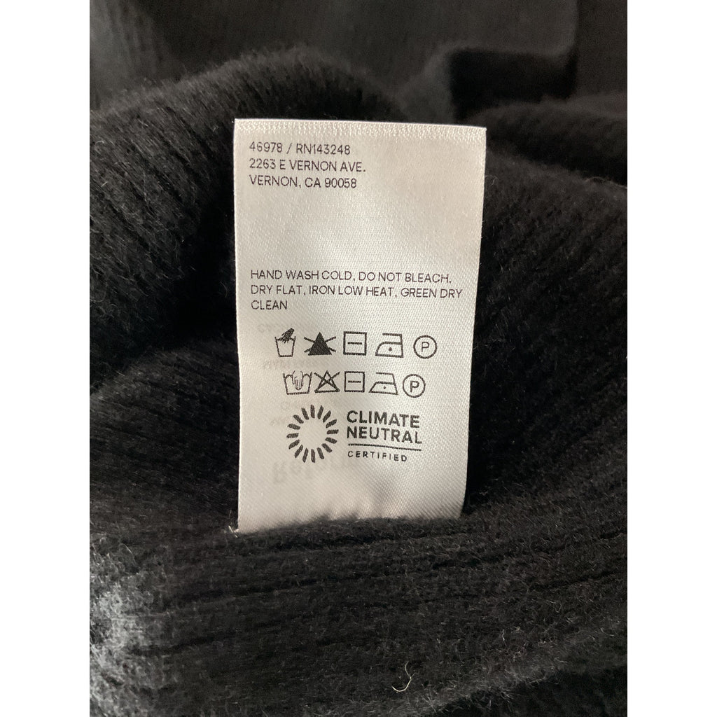 Reformation 'Ida' Black Cashmere Sleeveless Sweater Dress Size L