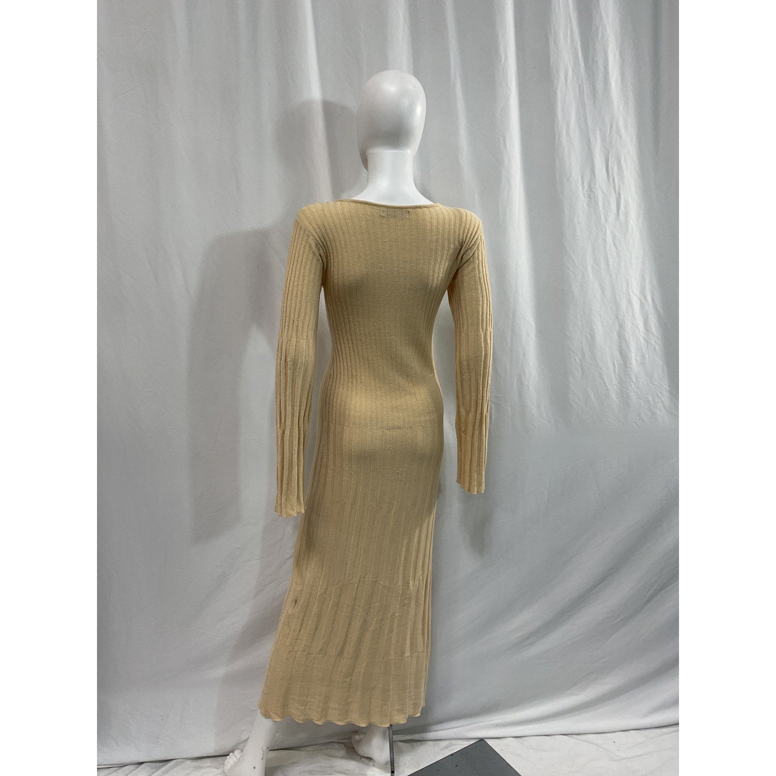 Faithfull The Brand 'Serafia' Beige Maxi Dress Size XS