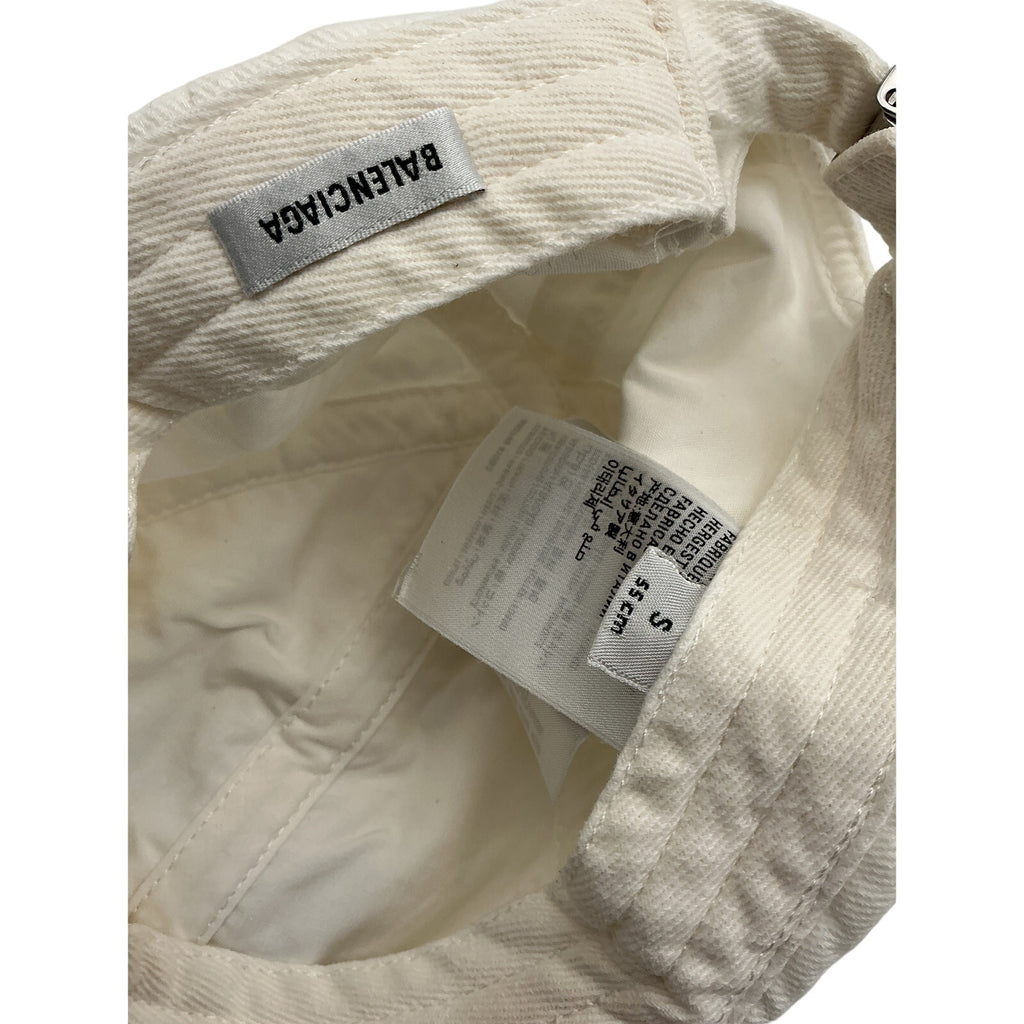 Balenciaga 'Paris' Off White Cap Size S