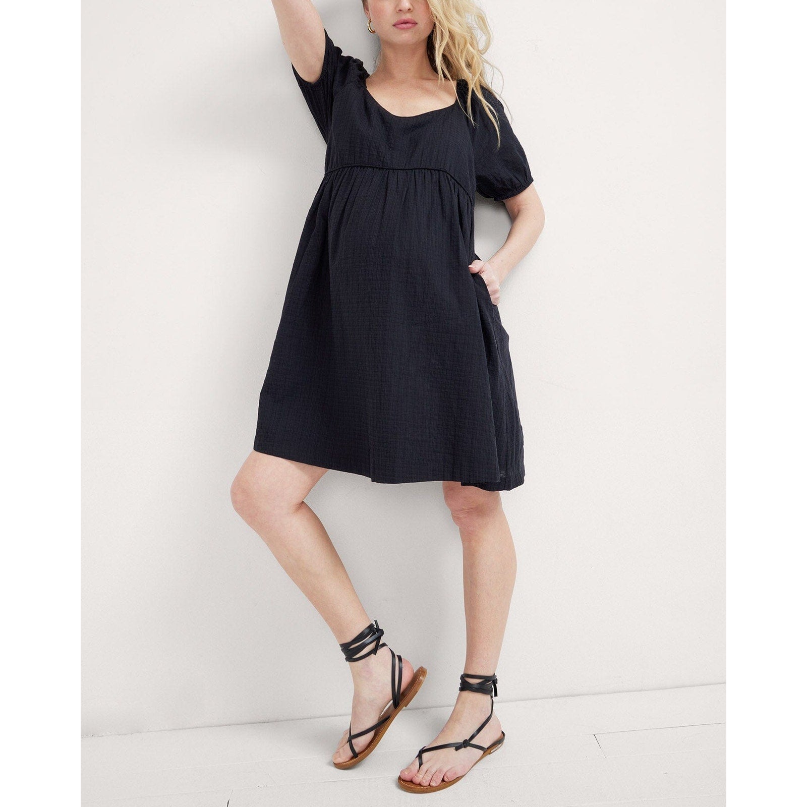 Hatch 'The Lola' Black Maternity Mini Dress Size 0