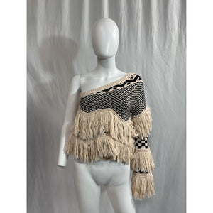 House Of Harlow 1960 x Revolve 'Noa' White One Shoulder Sweater Size S
