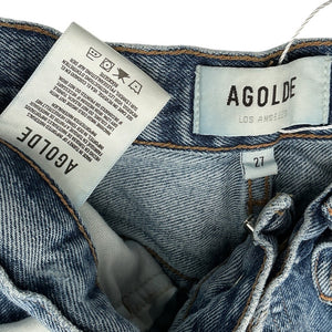 Agolde Vintage Blue 90s Mid Rise Loose Hooked Denim Jeans Size 27