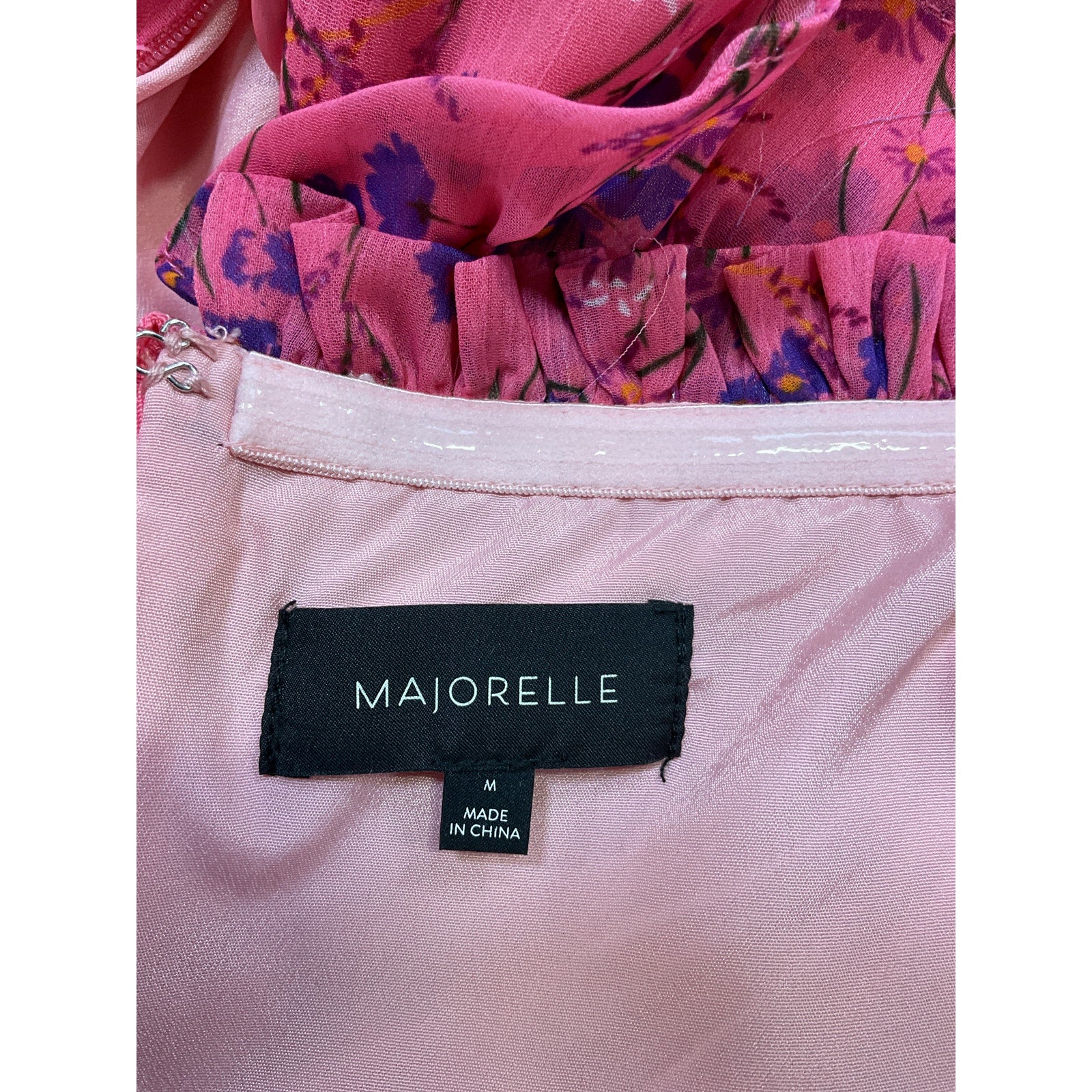 Majorelle 'Grace' Pink Polyester Mini Dress Size M