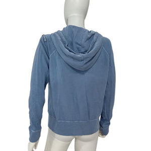 James Perse Terry Blue Zip Hoodie Jacket Size 3