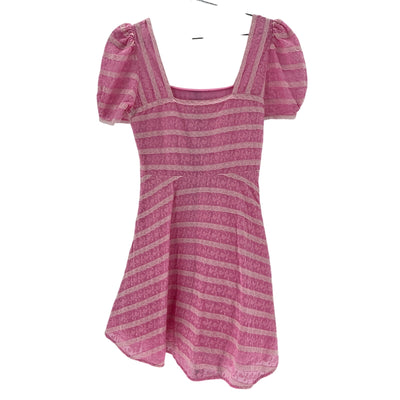 Loveshackfancy Embroidered Pink Drella Mini Size 2 Cotton Blend Dress