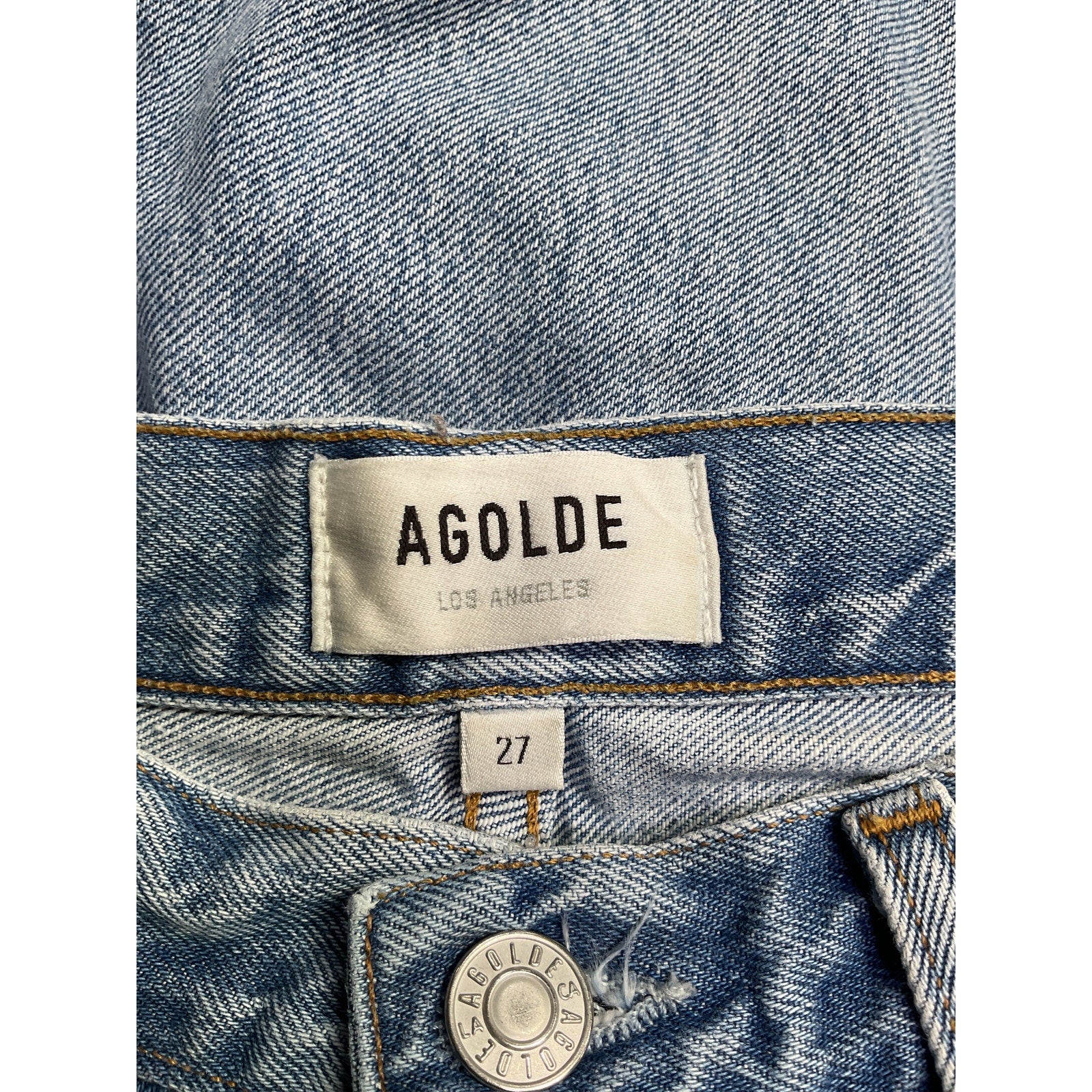 Agolde '90S' Blue Cotton Pinch Waist Jean Size 27