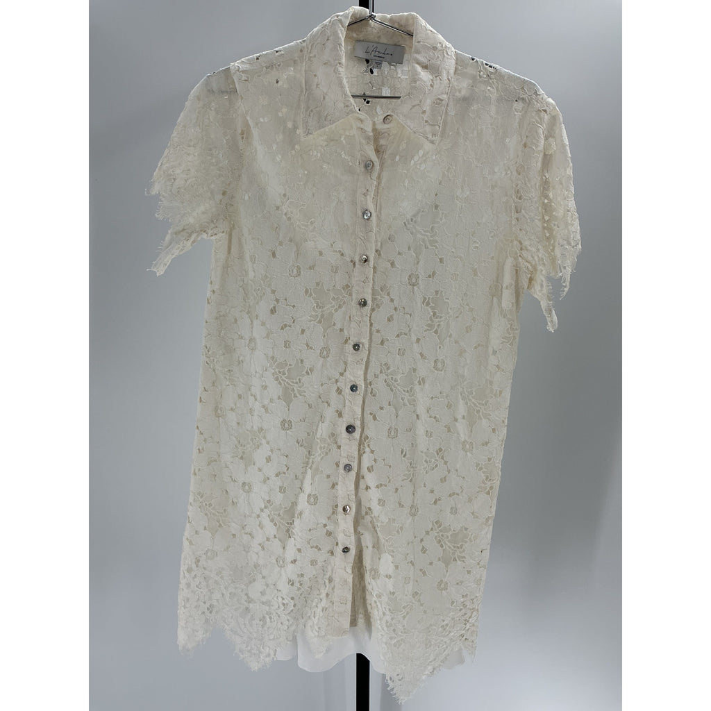 L'Academie 'Rowe' Ivory Polyester Mini Dress Size S