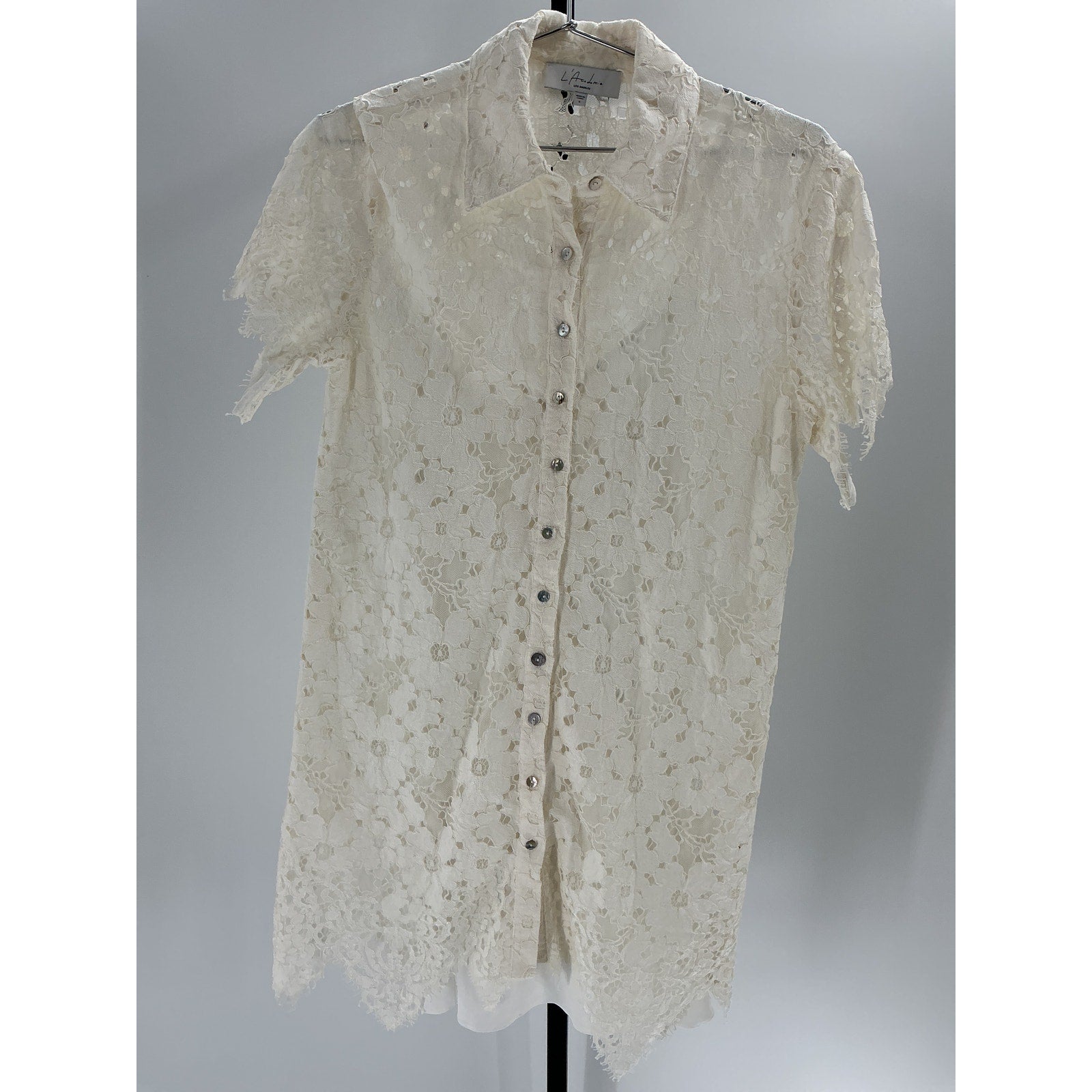 L'Academie 'Rowe' Ivory Polyester Mini Dress Size S
