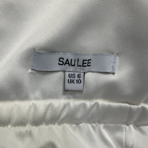 Sau Lee Ruffled Ivory Harlie Mini Dress Size 6