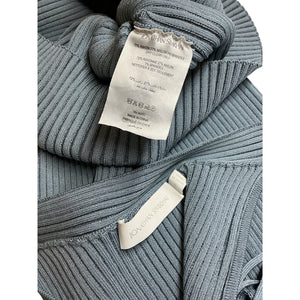 Simkhai Ribbed Blue Miriam Halter Dress Size S