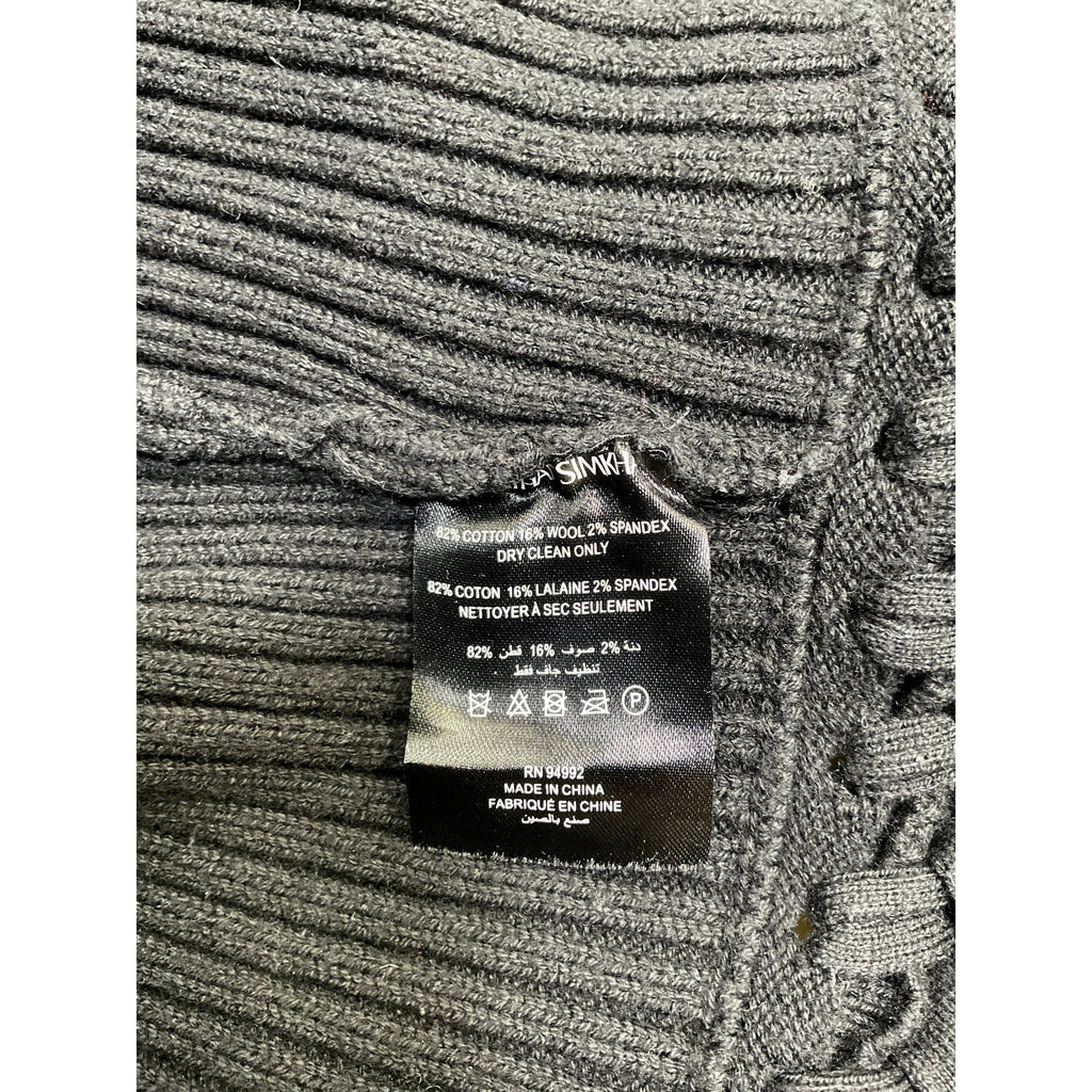 Simkhai Jonathan Black Cotton Andi Cardigan Size L