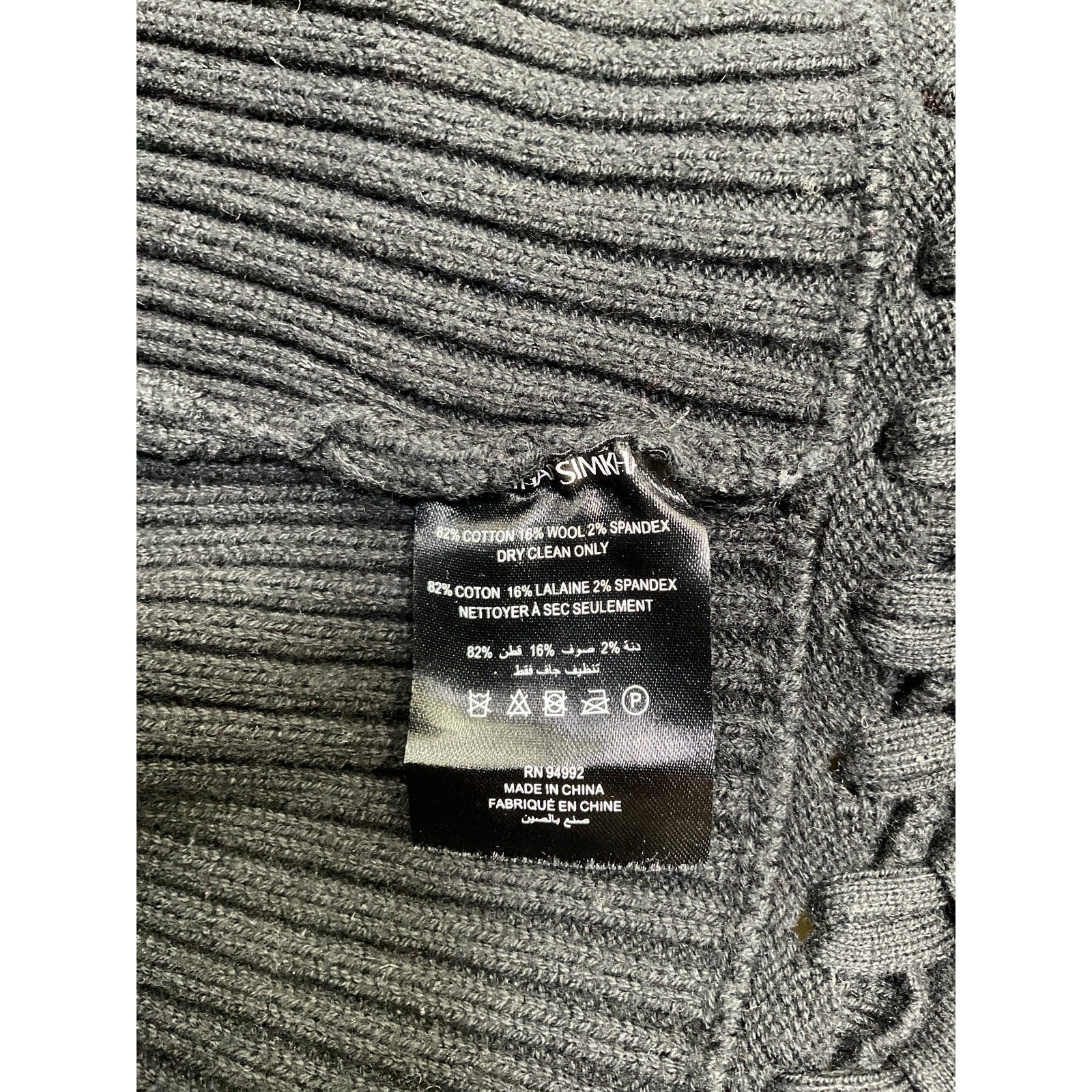 Simkhai Jonathan Black Cotton Andi Cardigan Size L