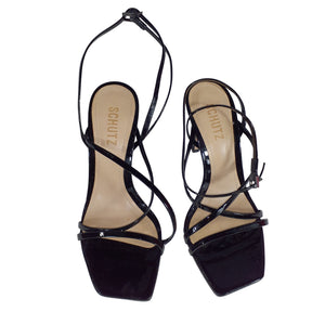 Schutz Strappy Black Bari Sandal Size 6.5
