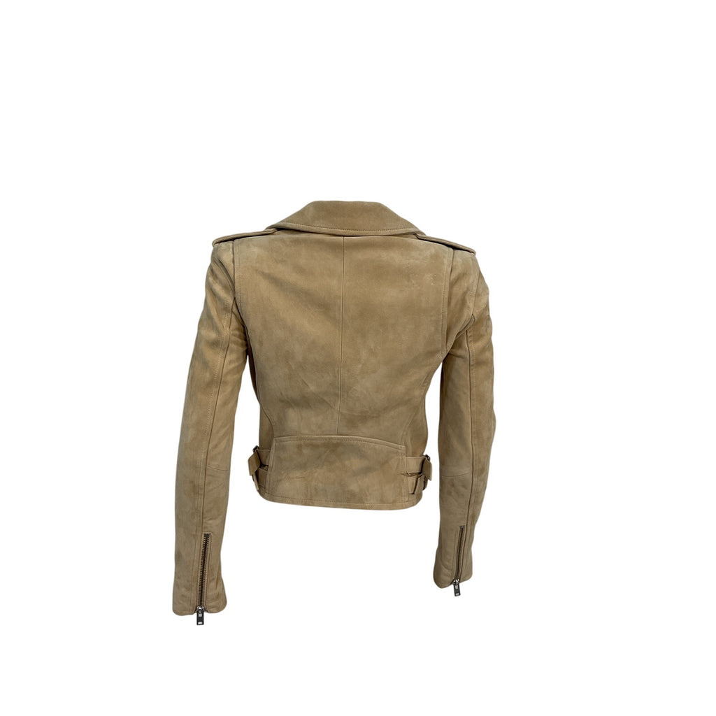 Iro 'Ashley' Beige Leather Jacket Size 34