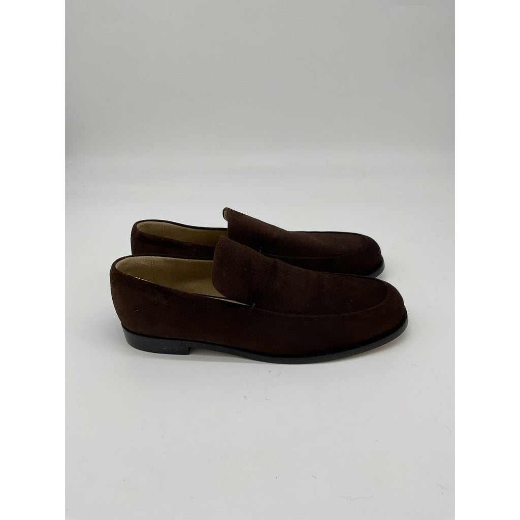 Khaite 'Alessio' Brown Leather Suede Loafers Size 11