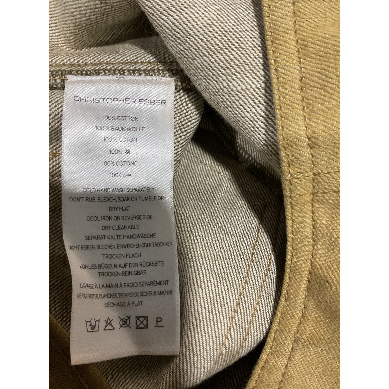 Christopher 'Esber' Green Cotton Deconstruct Denim Denim Jean Size 0