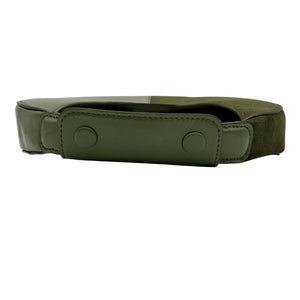 Staud Two Tone Green Moon Split Tote Bag
