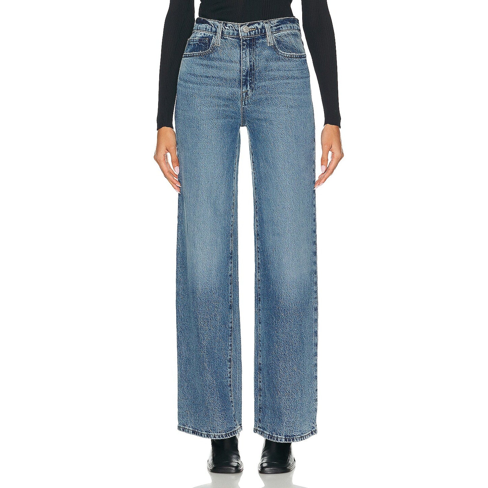 Frame 'Le Jane' Blue Wide Leg Denim Jeans Size 25