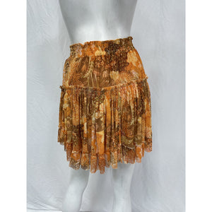 Misa Los Angeles 'Marion' Gold Polyester Skirt Size XS