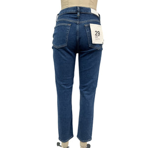 Re Done Classic Blue 90s High Rise Ankle Denim Jeans Size 29 NWT