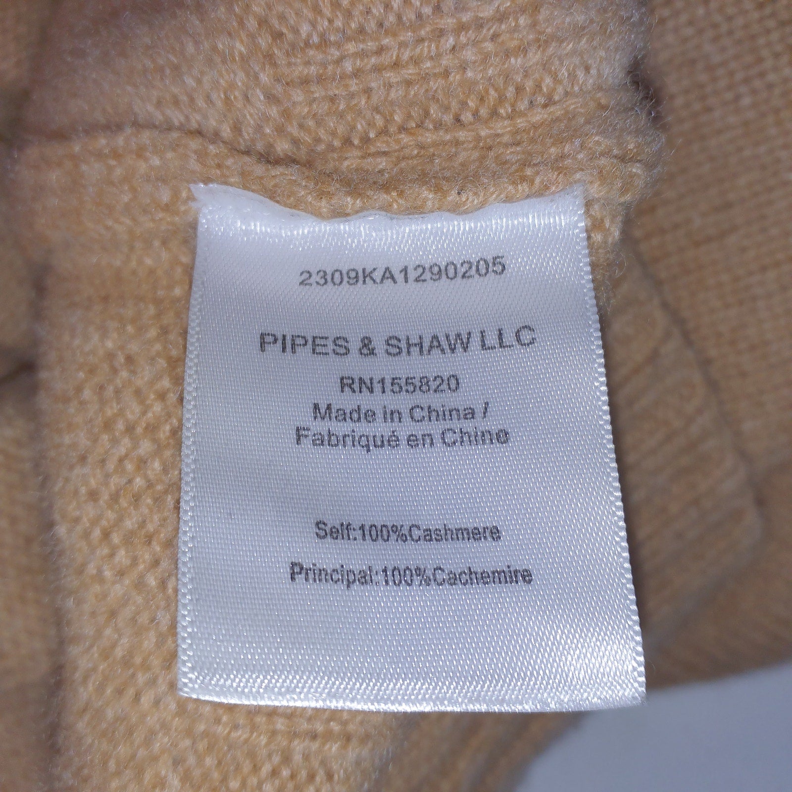 Veronica Beard 'Mazzy' Tan Turtleneck Cashmere Shell Top Size L