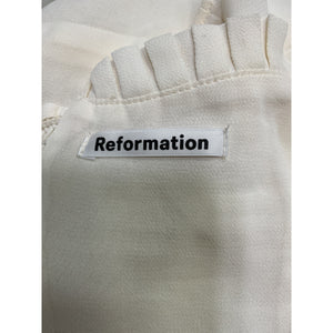 Reformation 'Novena' White Viscose Top Size 0
