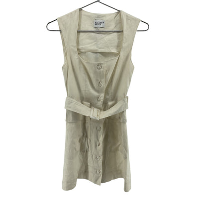 Matthew Bruch Linen Cream Apron Cargo Mini Dress Size 1