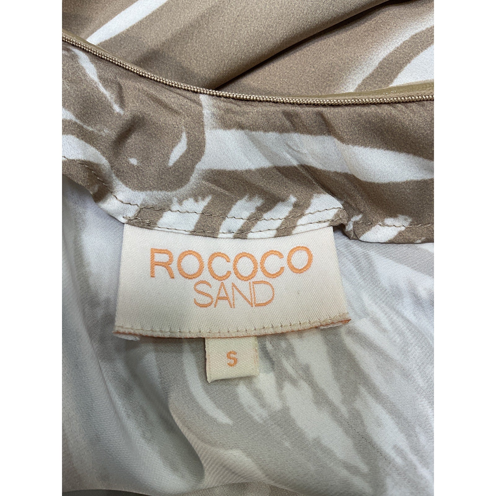 Rococo Sand 'Ines' White Satin Strapless Maxi Dress Size S