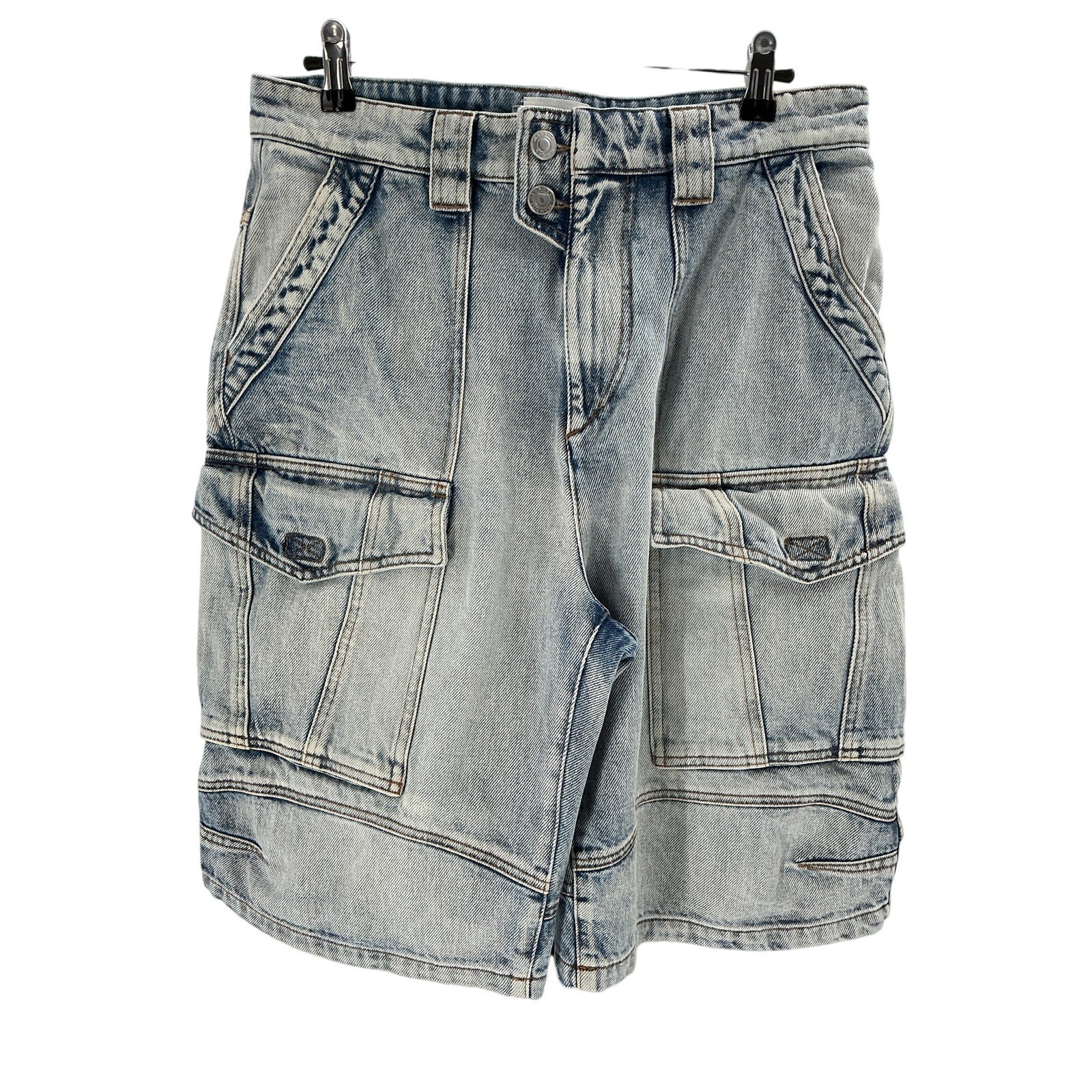 Isabel Marant 'Hortens' Blue Cotton Bermuda Short Size 40