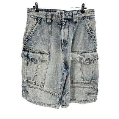 Isabel Marant 'Hortens' Blue Cotton Bermuda Short Size 40
