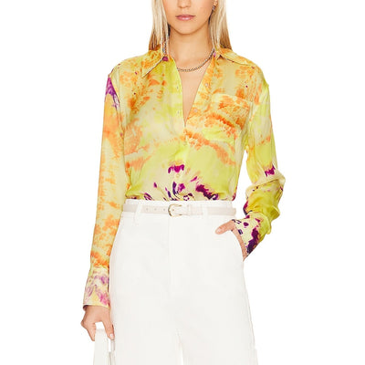 L'Academie Vibrant Yellow Lenae Shirt Size S