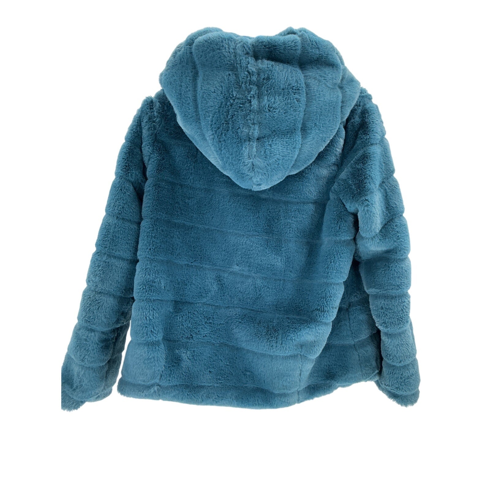 Apparis 'Goldie' Blue Polyester 4.0 Faur Fur Jacket Size S