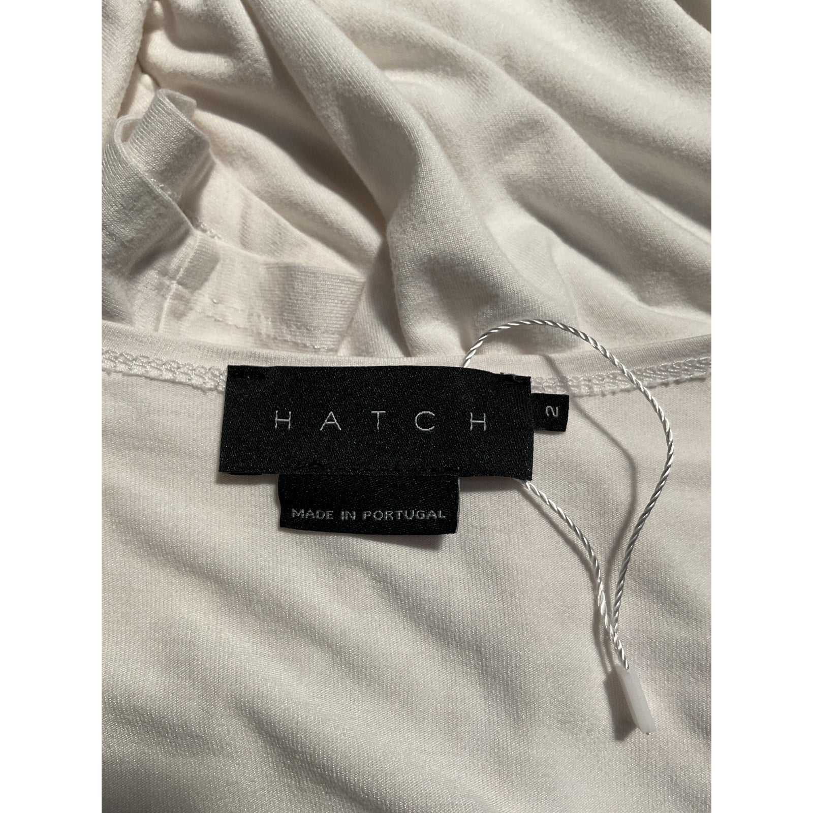 Hatch 'The Perfect' Cream Polyester Vee Top Size 2