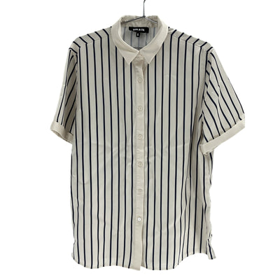 Ser.O.Ya Striped Navy Ivory Davey Blouse Size S