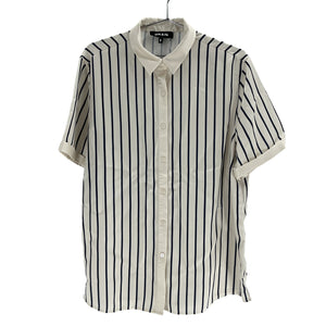 Ser.O.Ya Striped Navy Ivory Davey Blouse Size S