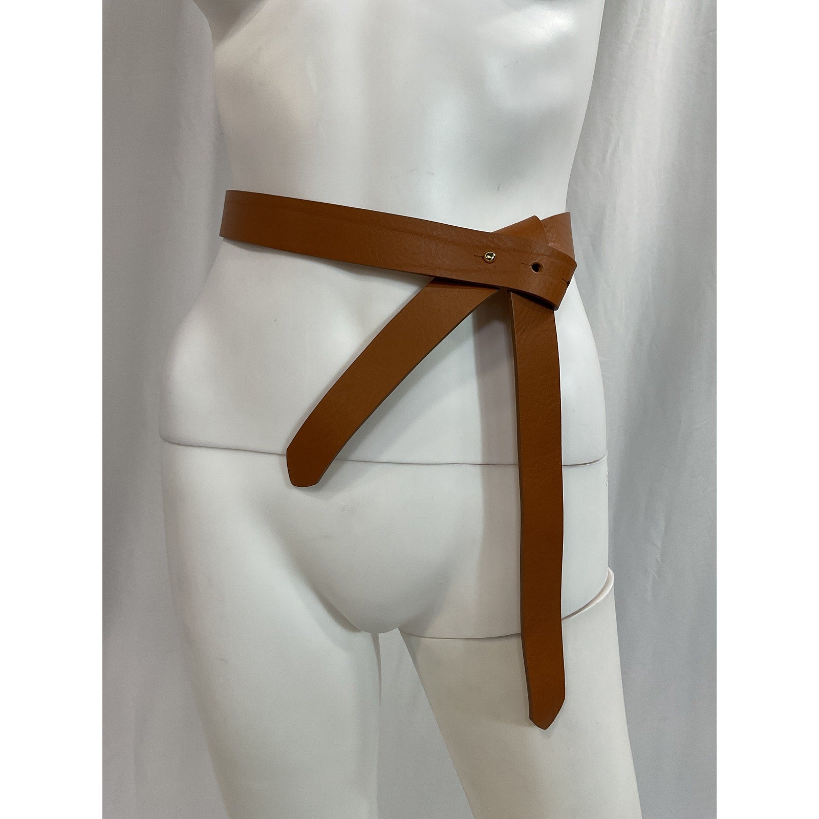 B-Low 'The Belt' Tan Ribbon Wrap Belt Size XS