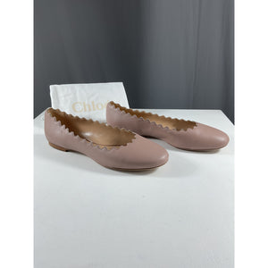Chloé 'Lauren' Pink Leather Ballet Flats Size 8
