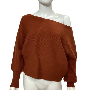 House Of Harlow 1960 Ribbed Burnt Orange Winifred Sweater Size XS