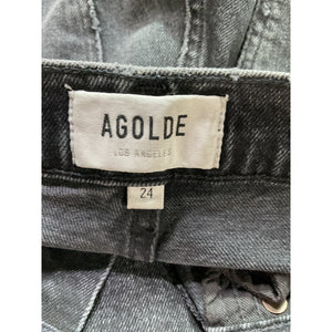 Agolde 'Lyle' Black Low Rise Slim Denim Jean Size 24