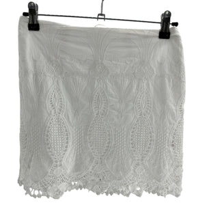 Tularosa Embroidered White August Skirt Size XXS