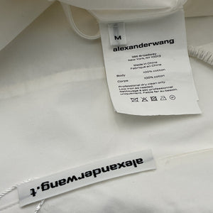 Alexander Wang Asymmetric White Off Shoulder Shirt Size M