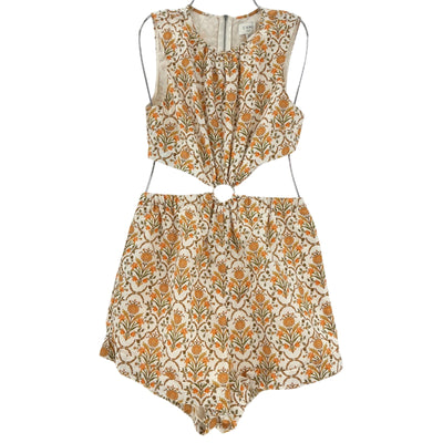 Cami Nyc Chic Multicolor Floral Cutout Romper Size XS