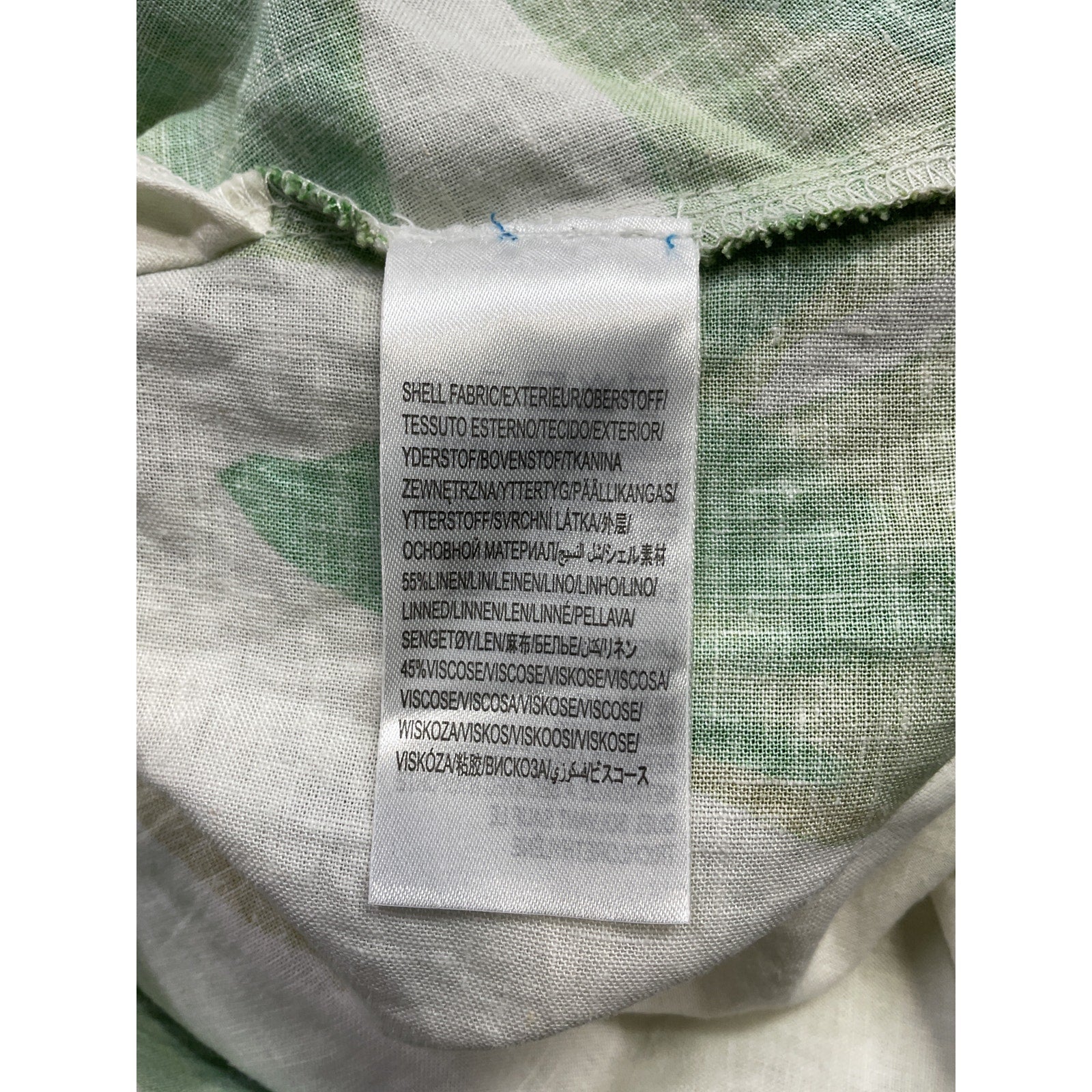 Farm Rio 'Monstera' White Linen Knot Midi Dress Size XS