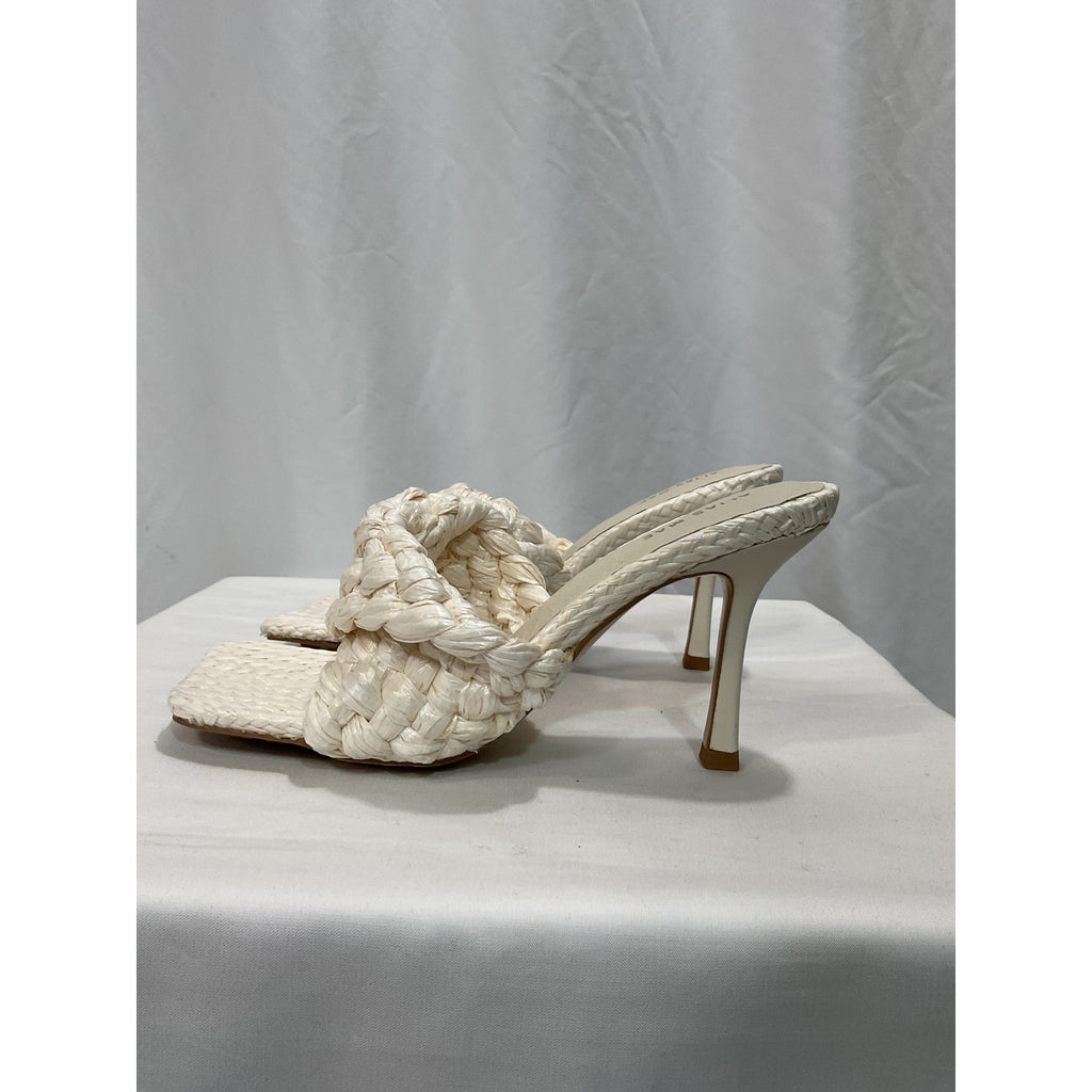 Alias Mae 'Lennon' White Raffia Mule Sandal Size 9