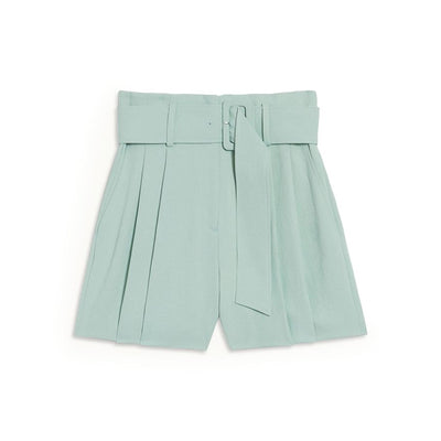 Sandro 'Artus' Green Belted High Rise Shorts Size L